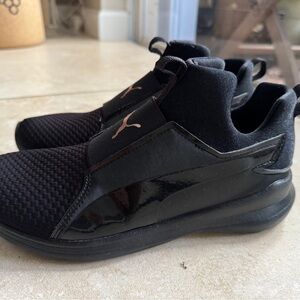 Puma Black Athletic Sneakers with Cushioned Sole